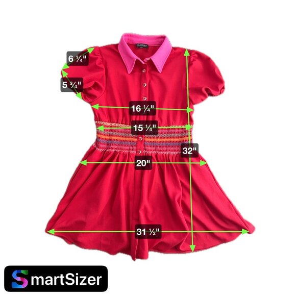 Smak Parlour Dress‎ Womens L Heart Rainbow Smocked Waist Lolita Babydoll Puff - Picture 2 of 7